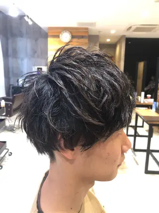 ミディアム カラー パーマ ヘアアレンジ メンズ キッズ ネイル マツエク・マツパ EnBlesS西宮 マンツーマン神道有基のヘアスタイル