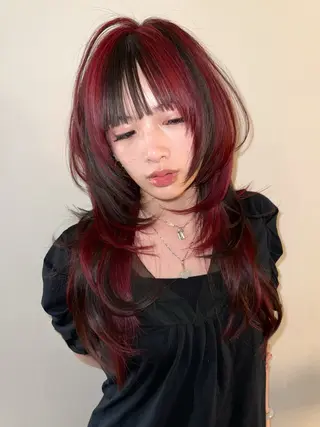 ロング カラー HARUNA/原宿/ デザイン/カットのヘアスタイル