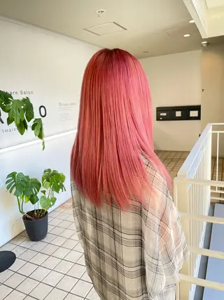 セミロング カラー Lull1人美容室 バレイヤージュのヘアスタイル