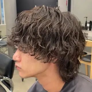 セミロング パーマ ヘアアレンジ メンズ fifth 石川 凪のヘアスタイル