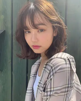 ミディアム カラー NANAMI🩵 大人可愛い韓国ヘアのヘアスタイル