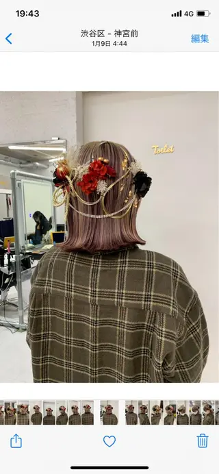 ミディアム ヘアアレンジ 卒業式ヘアセット🎀 ヘアアレンジのヘアスタイル