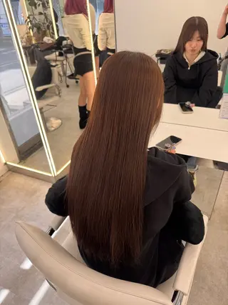 ロング カラー 韓国 /透明感/サキナのヘアスタイル