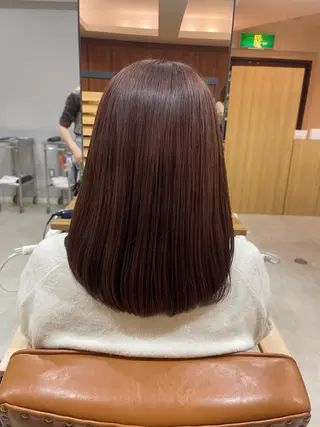 セミロング カラー トゥサリ/ 海外ヘア/レイヤーのヘアスタイル