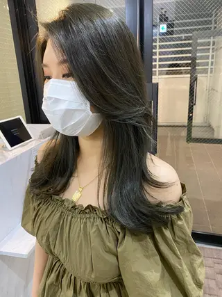 セミロング カラー パーマ ヘアアレンジ メンズ キッズ ネイル マツエク・マツパ 🫧umu.🫧韓国 /レイヤー/ハッシュのヘアスタイル