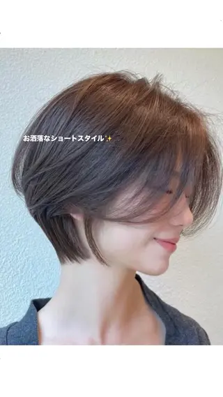 ショート 韓国艶髪/透明感 カラー/ひなののヘアスタイル