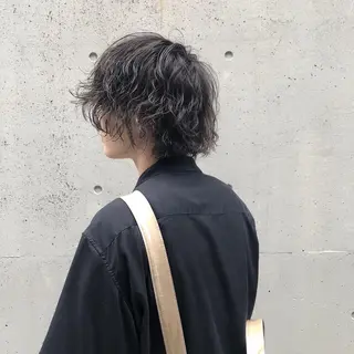 ショート カラー パーマ メンズ ニュアンスパーマ/ レイヤー/茶屋町のヘアスタイル