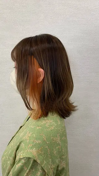 ミディアム カラー チバ ヒロトのヘアスタイル
