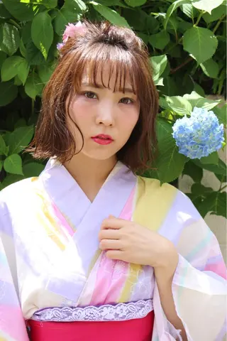 ミディアム ヘアアレンジ 前田 裕介のヘアスタイル