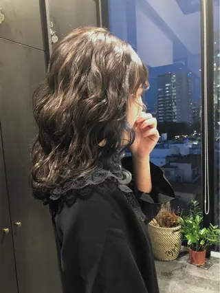 セミロング カラー パーマ ヘアアレンジ キッズ stylist 🌸 kana.のヘアスタイル