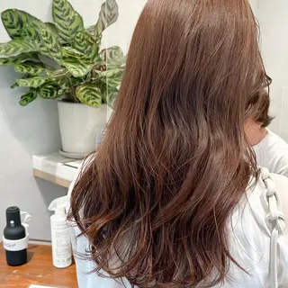 ミディアム カラー 艶透明感カラー/ ルーズパーマ/田中のヘアスタイル