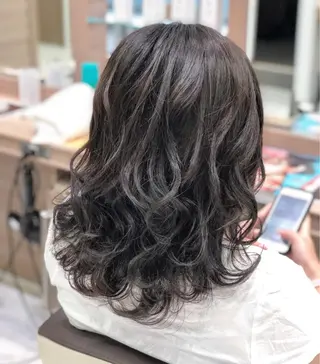 セミロング カラー 💙髪質改善 💙和田💙のヘアスタイル