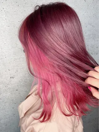 ロング カラー LUXBE LUCE ひなののヘアスタイル