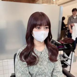ミディアム カラー 縮毛矯正+モテカラー 🎀✨MIHOのヘアスタイル