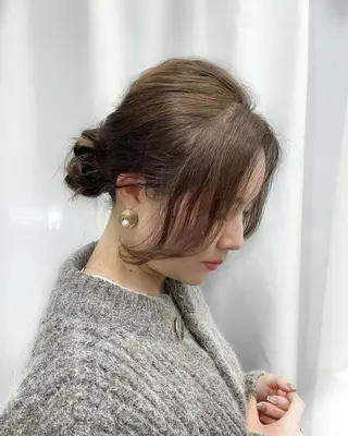 セミロング 韓国ヘア🤍髪質改善 🇰🇷AKANEのヘアスタイル