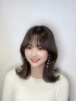 ミディアム カラー 高槻No.1🇰🇷 韓国ヘア 橋口陽太のヘアスタイル