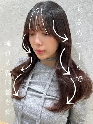 ロング カラー レイヤー/髪質改善/ 美髪矯正/手塚凌のヘアスタイル