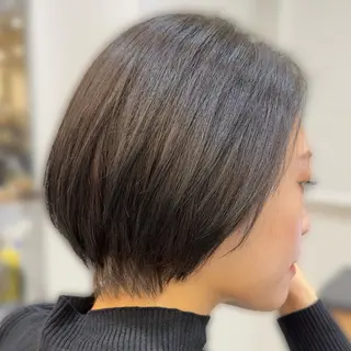 ショート カラー レイヤー/グレージュ メンズパーマのヘアスタイル