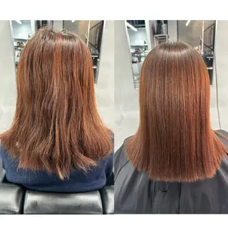 ミディアム カラー パーマ 縮毛矯正/IROHA 🌷るかのヘアスタイル