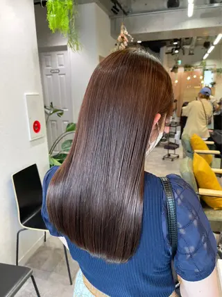 ロング カラー 髪質改善/縮毛矯正/ 艶カラー/ヘッドスパのヘアスタイル