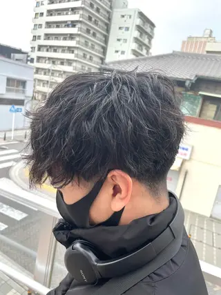 ショート パーマ メンズ 🌈艶カラー× メンズパーマ永埜🌈のヘアスタイル