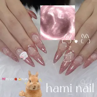 ネイル 🎀うかん 🎀チップ長さ出しのネイルデザイン