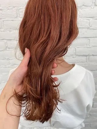 ロング カラー 酸性縮毛矯正 梅田茶屋町 Juriのヘアスタイル