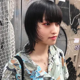 ミディアム ホワイト&レイヤーカ ットエクステ長畠俊輔のヘアスタイル