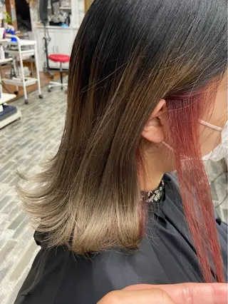 ミディアム カラー 大坪 拓斗のヘアスタイル
