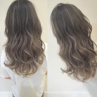 ミディアム セミロング ロング カラー ハイトーン×髪質改善 KENTAのヘアスタイル