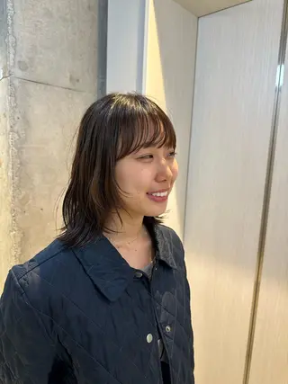 ミディアム パーマ さとう あやかのヘアスタイル