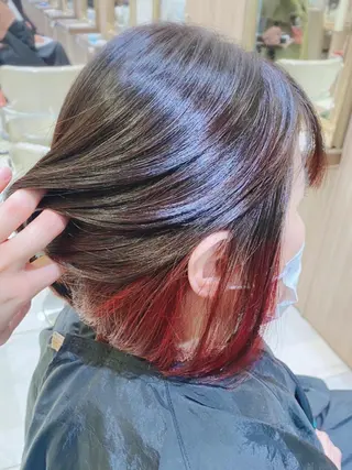 ミディアム カラー 古川 琴美のヘアスタイル