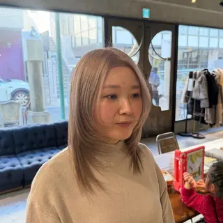 ミディアム カラー ⚜️ブリーチ× 透明感✨Hayatoのヘアスタイル