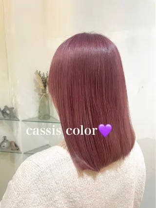 セミロング カラー 髪質改善カラー🤍 エクステ✨君島由実子のヘアスタイル