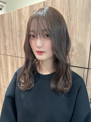 セミロング 縮毛矯正/髪質改善/ 石橋代智のヘアスタイル