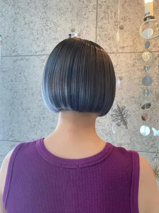 カラー ☁️ボブパーマ/ 咲良🪄のヘアスタイル