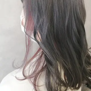 セミロング カラー hase _のヘアスタイル