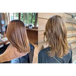 ミディアム カラー ヘアアレンジ topstylist 野口 雅のヘアスタイル