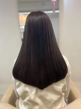 ロング カラー 松浦 彩のヘアスタイル