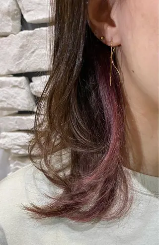 セミロング カラー 小倉 沙織のヘアスタイル