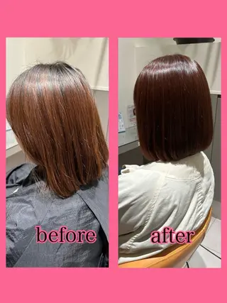 ミディアム カラー 大久保 陽子のヘアスタイル