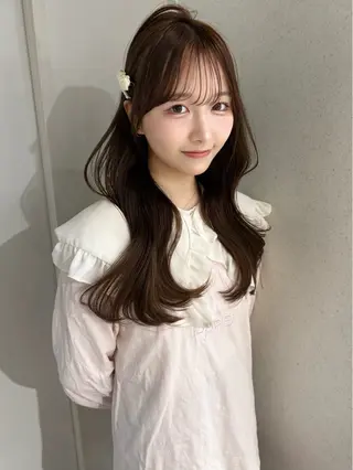 ロング カラー 透明感カラー 💞みどりのヘアスタイル
