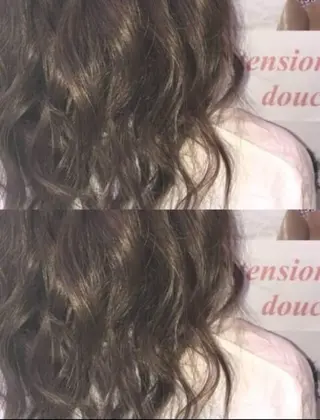 ロング カラー チビ編み込みエクステ シールEXどぅ〜すのヘアスタイル