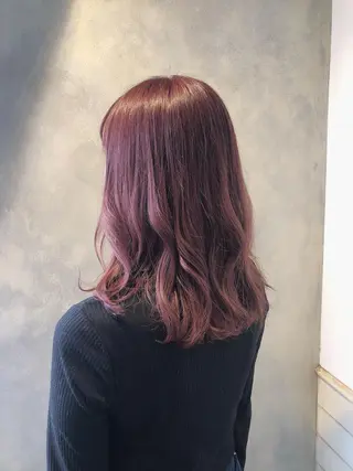 セミロング カラー ヘアアレンジ 💖透明感カラー💖 mayukoのヘアスタイル