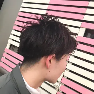 ショート カラー パーマ メンズ Vir by browのヘアスタイル