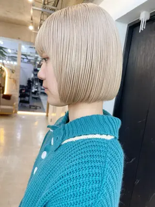 ミディアム カラー AiM 大名　似合わせカットのヘアスタイル
