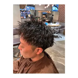 ショート パーマ メンズ 髪質改善 すずきひじりのヘアスタイル