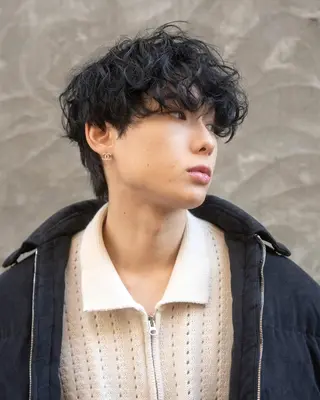 ショート パーマ メンズ JINKIメンズ特化 メンズカットパーマのヘアスタイル