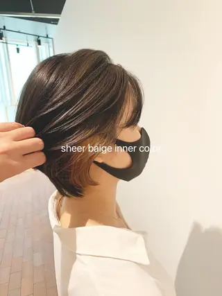 ショート カラー ヘアアレンジ 髪と心を整える美容師 透明感カラー/ボブのヘアスタイル