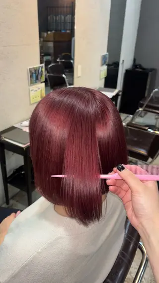 ミディアム カラー 小池 かなこのヘアスタイル